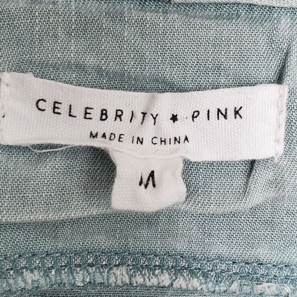 Celebrity Pink Women's M Light Blue Tencel Sleeveless Duster Vest - Picture 7 of 8